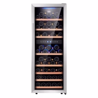 ADEGA CLIMATIZADA DUAL ZONE 78 GARRAFAS PREMIUM COMPRESSOR PORTA VIDRO INOX 220V  - EOS*