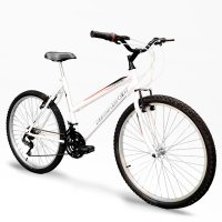 Aro 26 - MTB Combate Thunder Feminina 21V Sem Cesta - Branca - TK3 TRACK