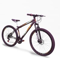 Aro 29 - Modelo MTB TB NINER AÇO FULL SUSP. 21V. ARO AERO - Preto/Azul - TK3 TRACK