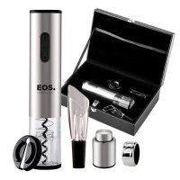ABRIDOR AUTOMÁTICO DE VINHO COM WINE KIT E MALETA, EOS SOMMELIER. INÓX - EOS*