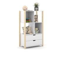Armário Organizador Kids LIV 750x1255x430 Branco Soft/Natural- Matic