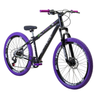 ARO 26 - Modelo DOBARULHO 7 VELOCIDADES ACO - FREERIDE PRETO - TK3 TRACK
