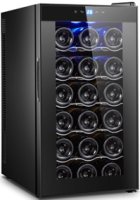 ADEGA CLIMATIZADA EOS 18 GARRAFAS ELETRONICA PAINEL TOUCH FULL GLASS BIVOLT EAE18B PRETO - EOS*