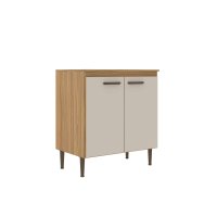 Balcão 800x900x528mm 2 portas ipê  Cozinha Berlim - decibal 