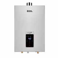 AQUECEDOR DE ÁGUA DIGITAL A GÁS GLP 20L INOX BIVOLT EXAUSTÃO FORÇADA - EOS*