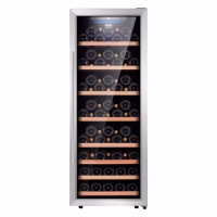 ADEGA CLIMATIZADA 85 GARRAFAS PREMIUM COMPRESSOR PORTA VIDRO INOX 220V  - EOS*