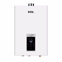 AQUECEDOR DE ÁGUA DIGITAL A GÁS GLP 20L BRANCO BIVOLT EXAUSTÃO FORÇADA - EOS*