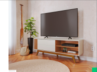 Bancada Otawa 1600x602x373 Off White Matte/Freijó - Colibri