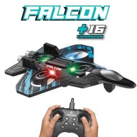 AVIÃO DRONE DE CONTROLE REMOTO DE ESPUMA BATERIA, COM LUZ BATERIA RECARREGÁVEL - FALCON - POLIBRINQ