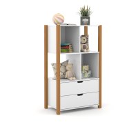Armário Organizador Kids LIV 750x1255x430 Branco Soft/Freijó - Matic